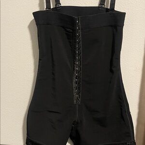 Black Shapewear Bodysuit with Front Hook Closure
